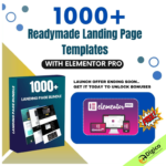 1000+ Readymade Landing Page Templates with Elementor Pro